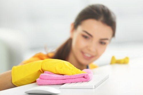 Local carpet cleaner treating stains in a TW13 living room